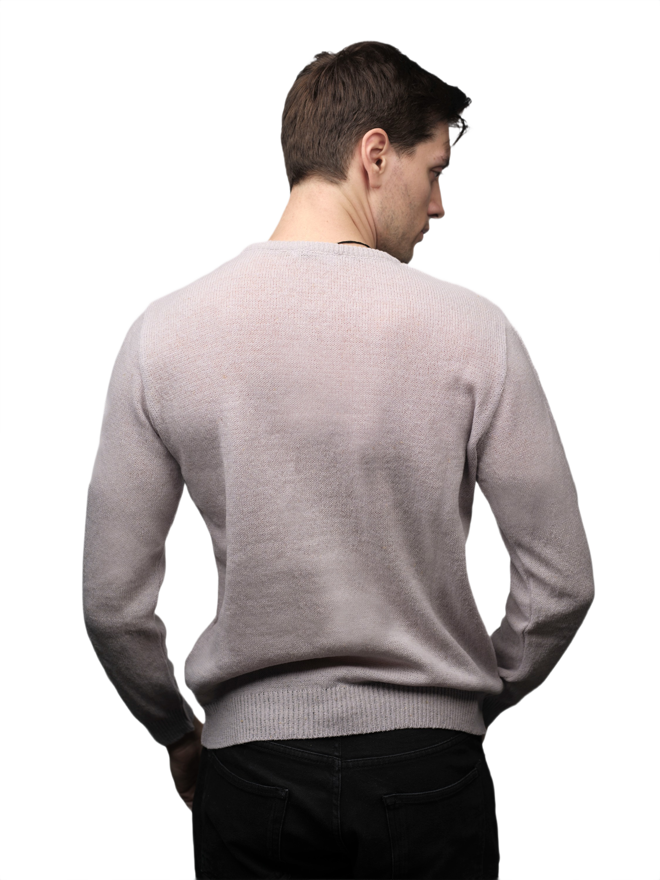 Men's Merino Wool Crew Neck Jumper Short Supply Chain