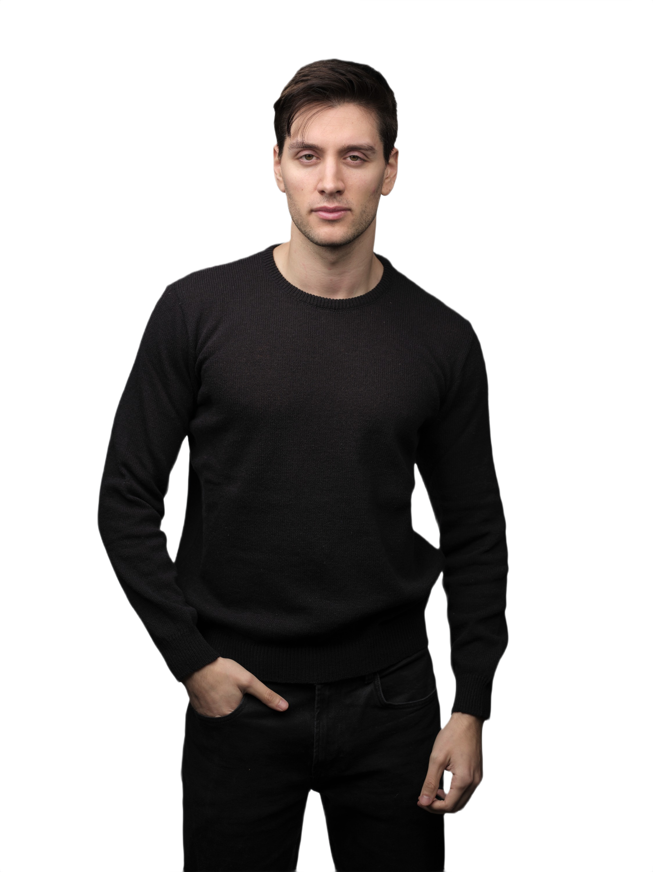 Men's Merino Wool Crew Neck Jumper Short Supply Chain