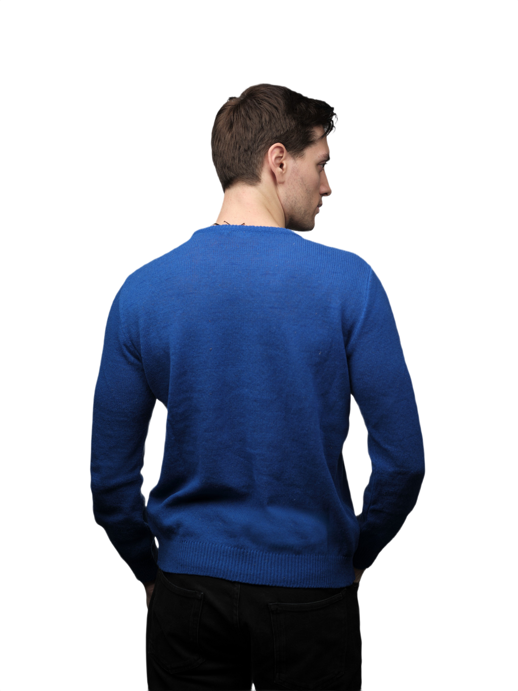 Men's Merino Wool Crew Neck Jumper Short Supply Chain