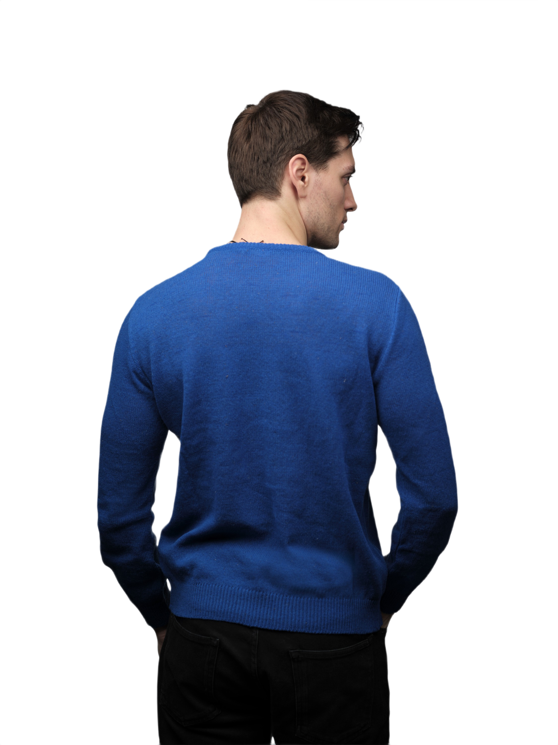 Men's Merino Wool Crew Neck Jumper Short Supply Chain