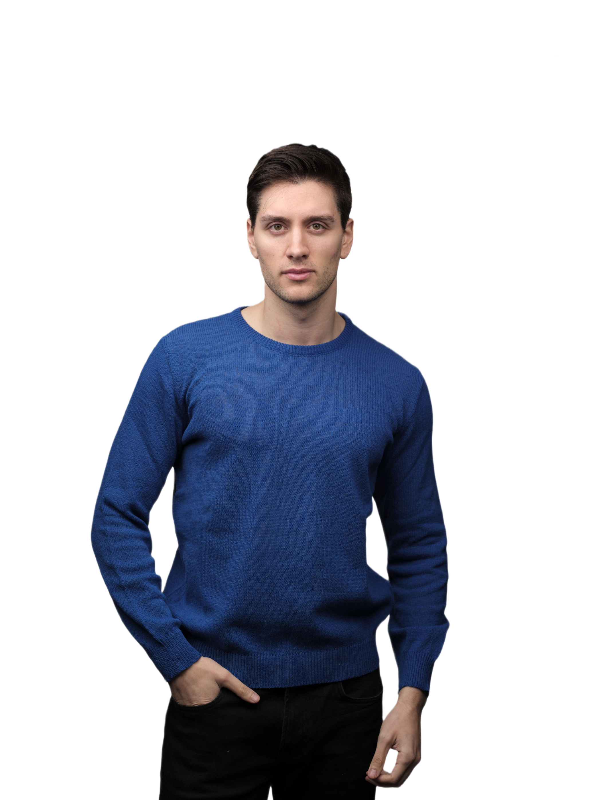 Men's Merino Wool Crew Neck Jumper Short Supply Chain