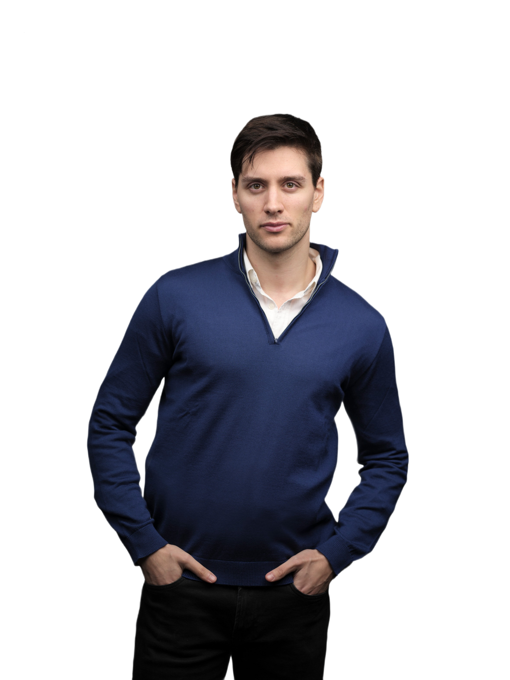 Men's Merino Wool Half-Zip Sweater