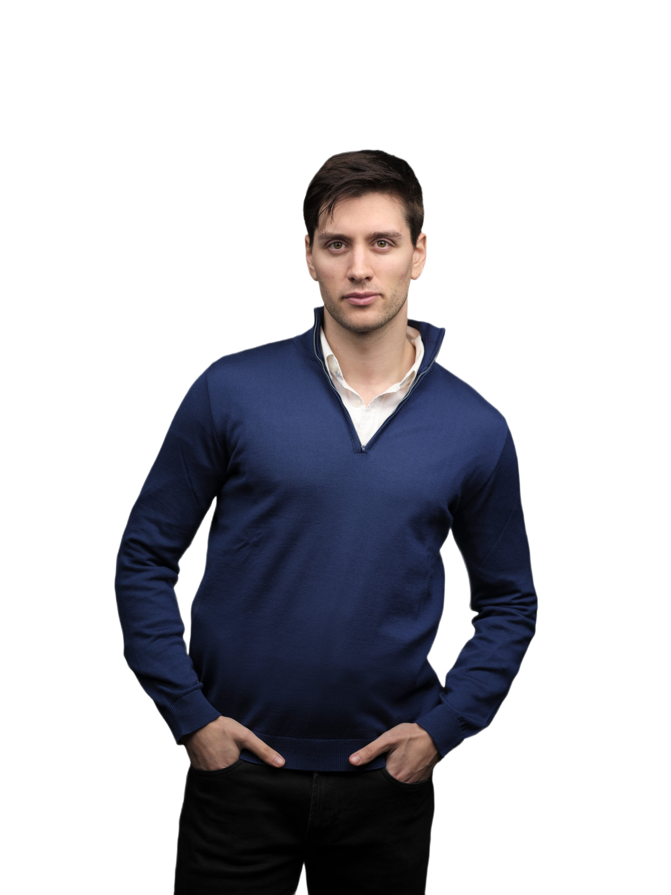 Men's Merino Wool Half-Zip Sweater