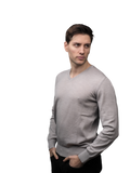 Men's V-Neck Merino Extrafine Wool Sweater