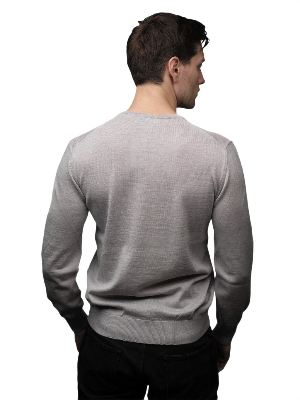 Men's V-Neck Merino Extrafine Wool Sweater