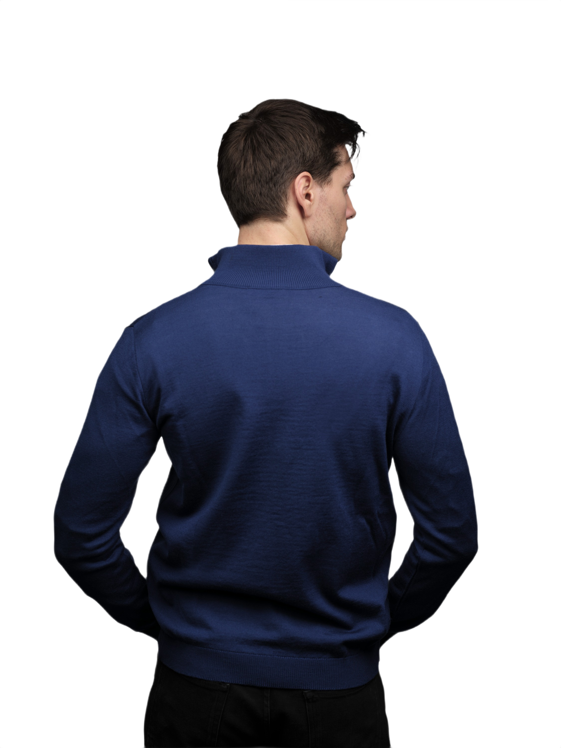 Men's Full-Zip Merino Wool Jumper