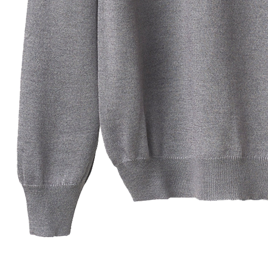 Men's Crew Neck Sweater in Cashmere, Silk, and Extrafine Merino Wool Blend