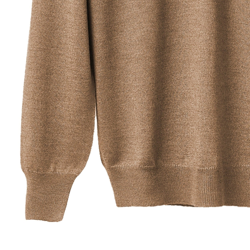 Men's V-Neck Sweater in Cashmere, Silk, and Extrafine Merino Wool Blend