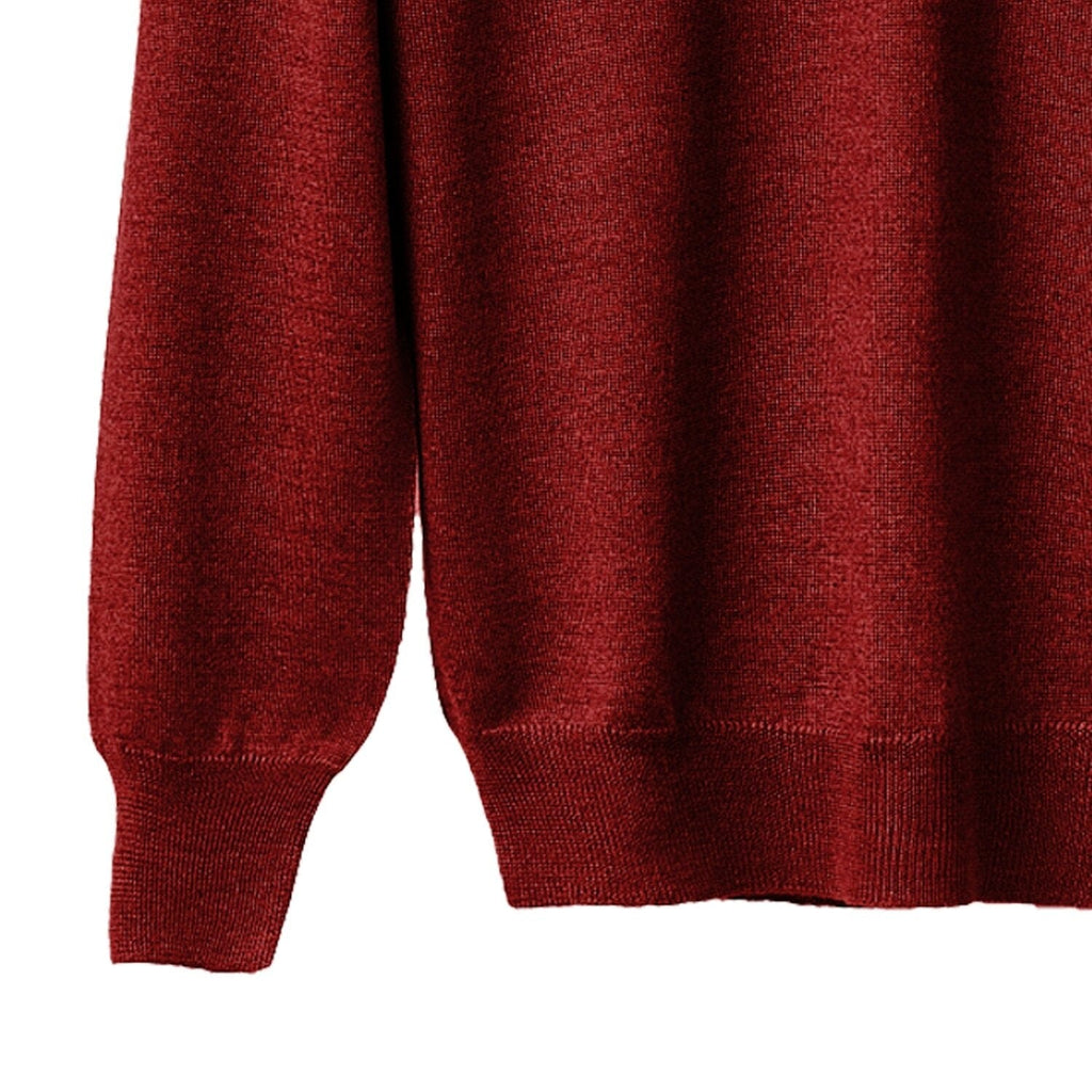 Men's V-Neck Sweater in Cashmere, Silk, and Extrafine Merino Wool Blend