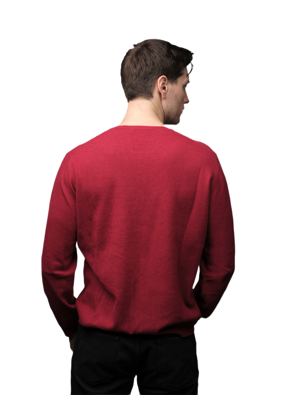 Men's Crew Neck Drop Shoulder Recycled Cashmere Sweater
