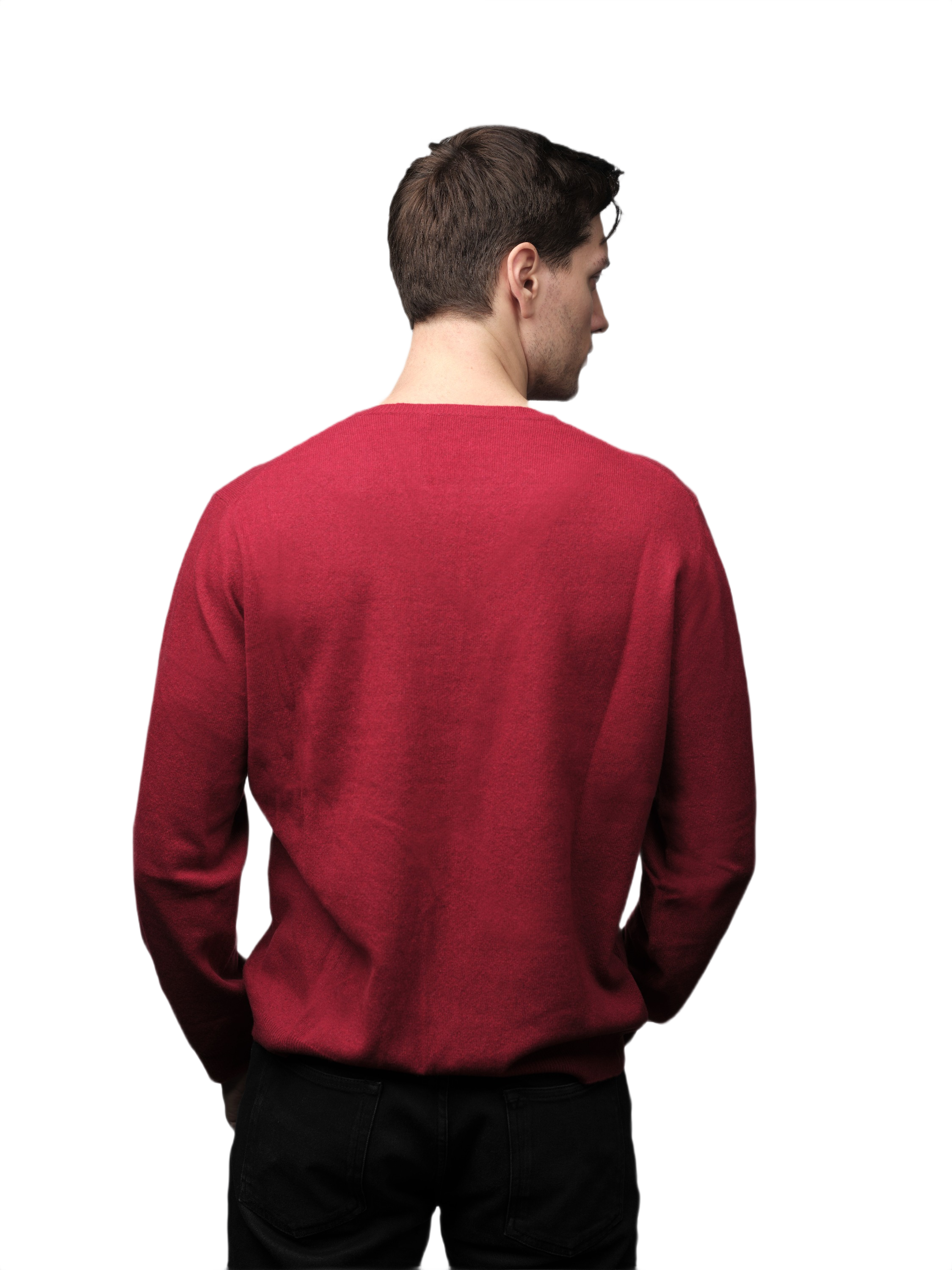 Men's Crew Neck Drop Shoulder Recycled Cashmere Sweater