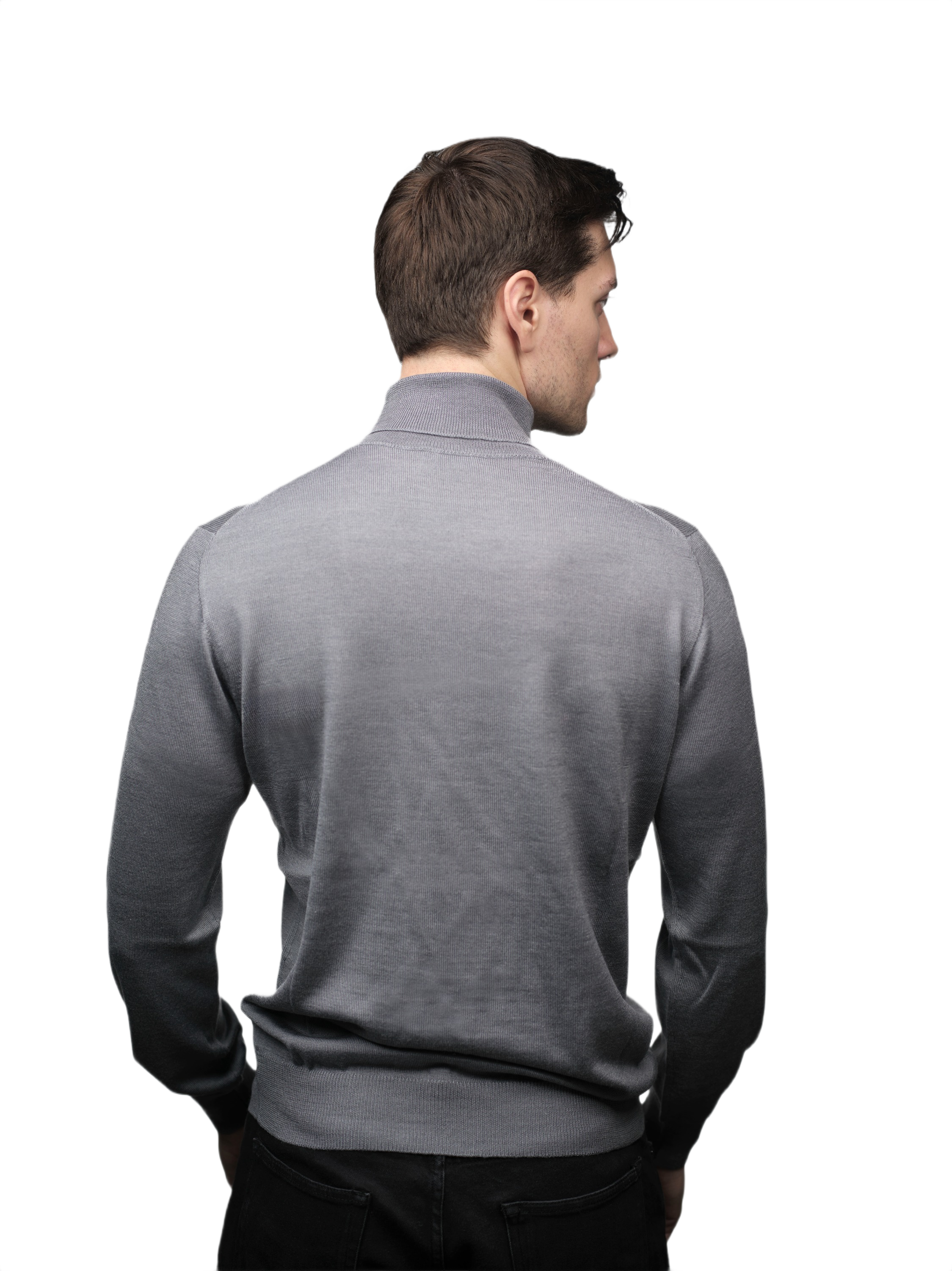 Men's Cashmere, Silk and Merino Wool Turtleneck