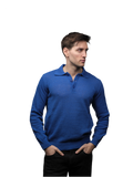 Men's Long-Sleeved Merino Wool Polo Shirt - Short Supply Chain