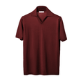 Men's Short-Sleeved Polo Shirt in Pure Extrafine Merino Wool