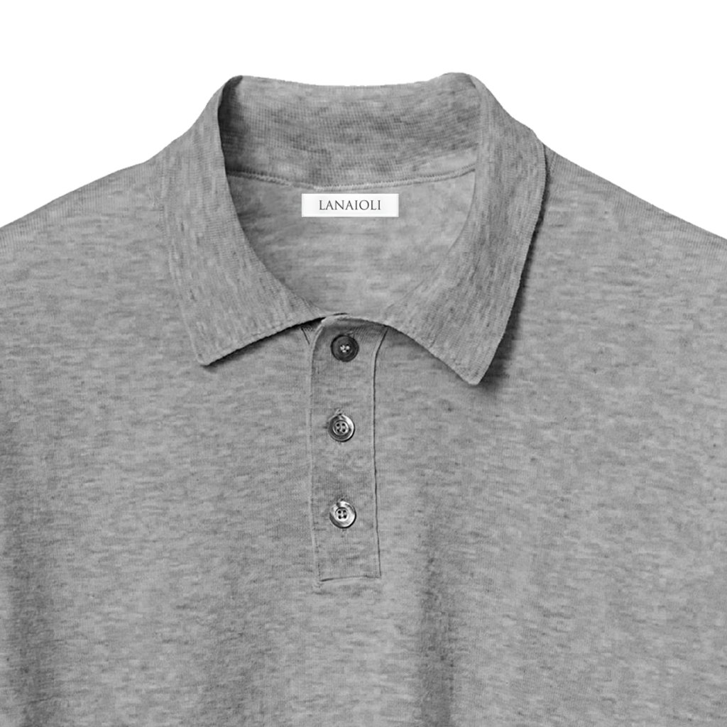 Men's Long-Sleeved Polo Shirt 100% ELS Cotton