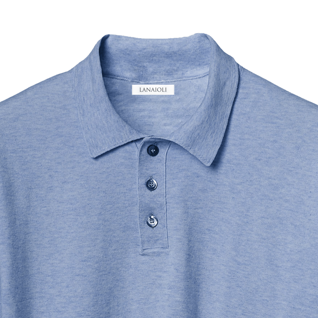 Men's Long-Sleeved Polo Shirt 100% ELS Cotton