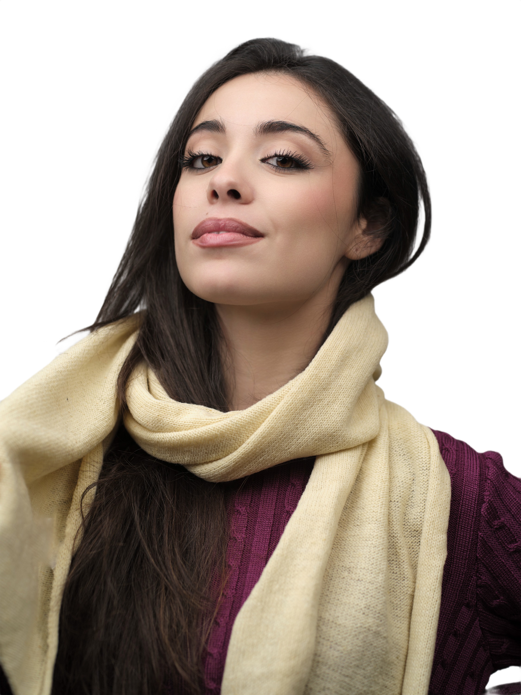 Women's Shaved Merino Wool Scarf Short Supply Chain