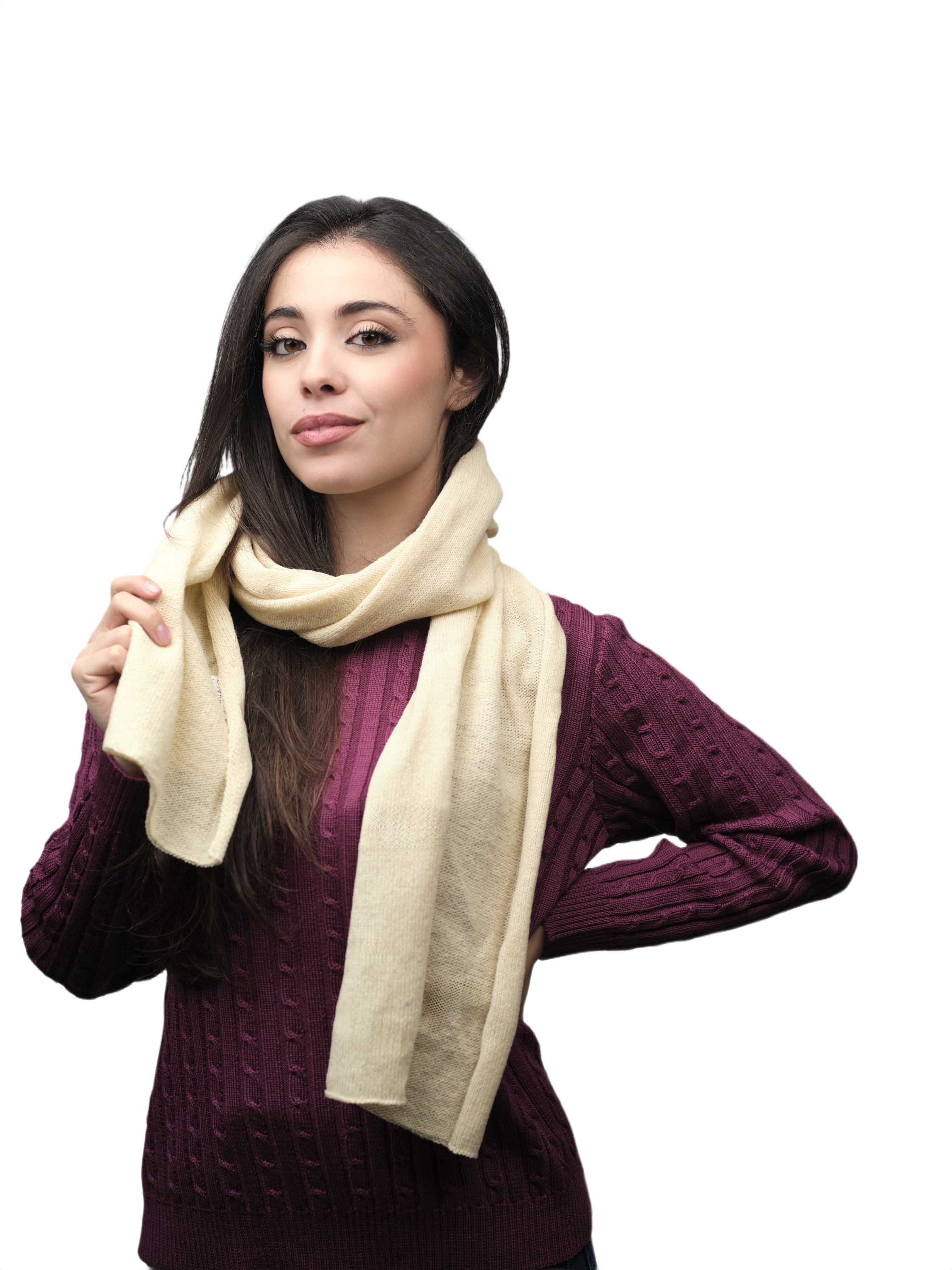 Women's Shaved Merino Wool Scarf Short Supply Chain