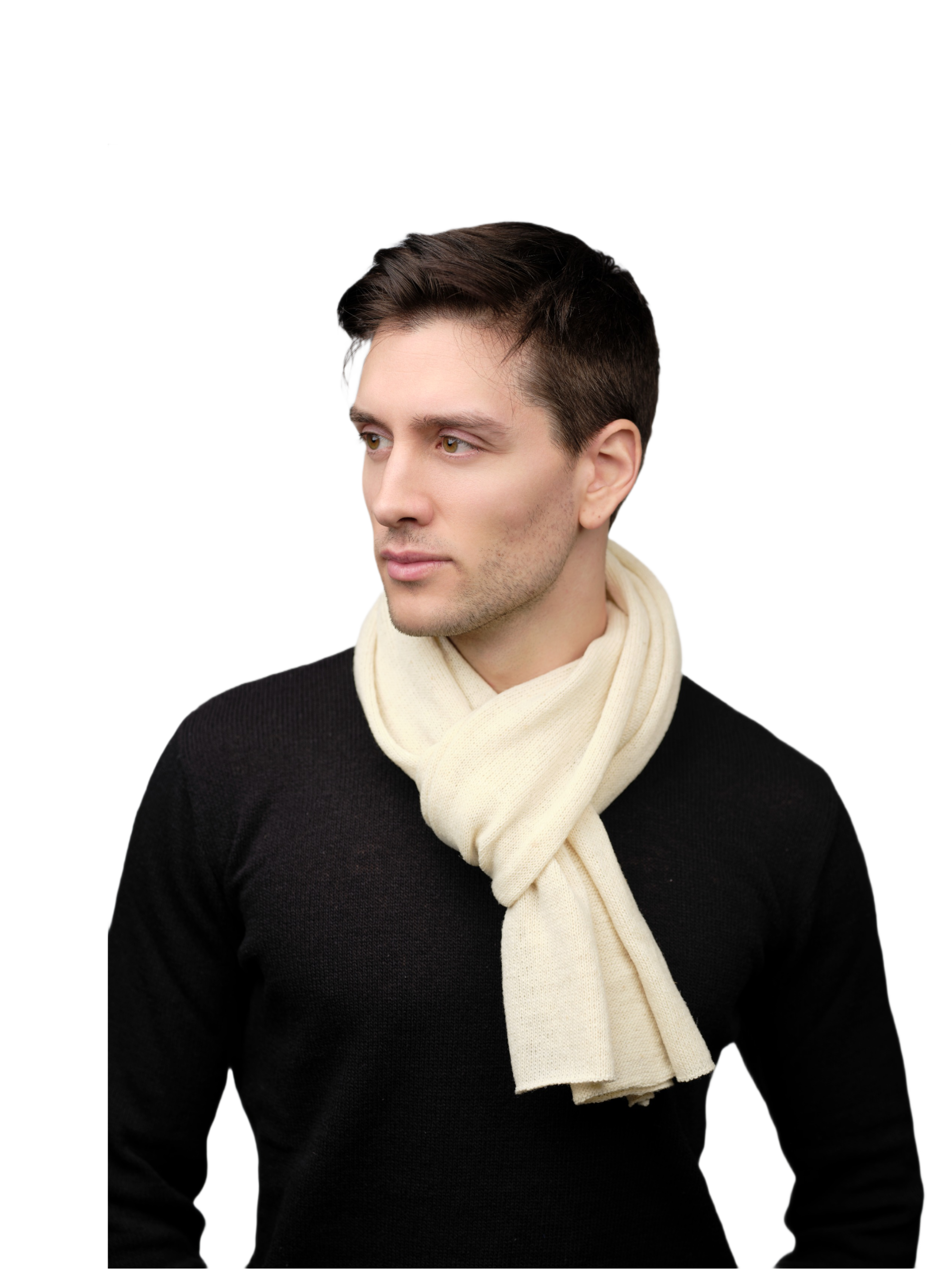 Men's Shaved Merino Wool Scarf Short Supply Chain