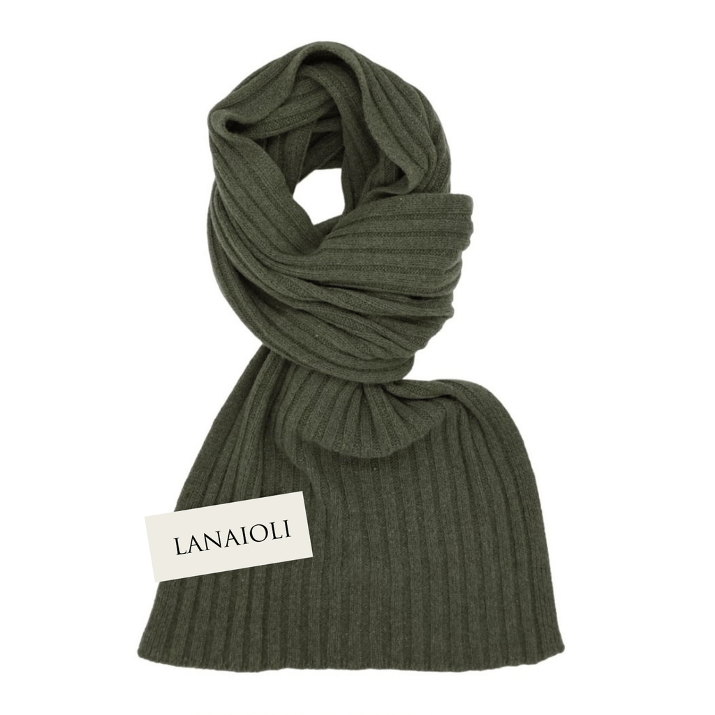 Men's Ribbed Recycled Cashmere Scarf
