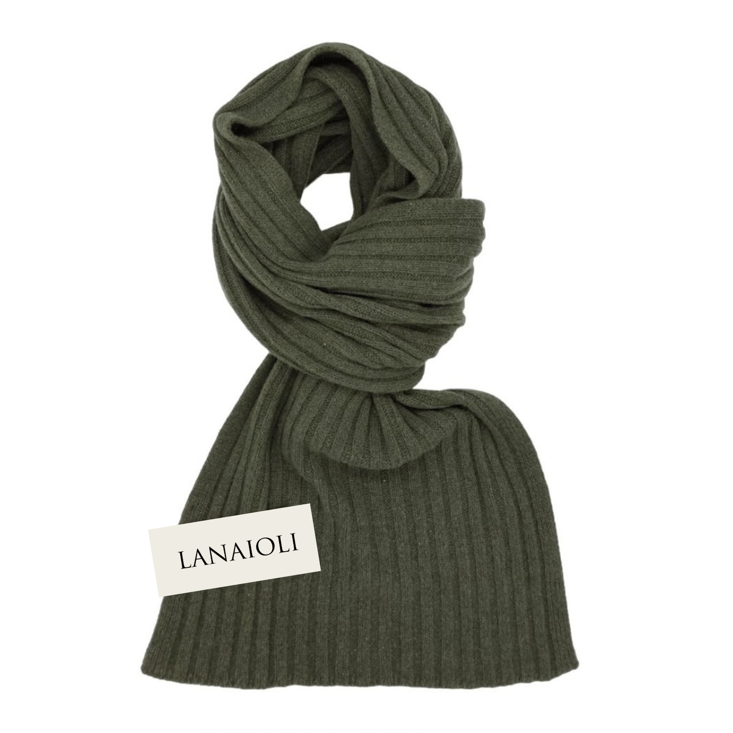 Men's Ribbed Recycled Cashmere Scarf