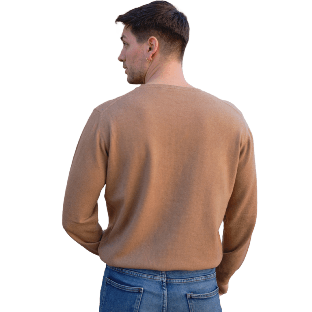 Men's Crew Neck Drop Shoulder Recycled Cashmere Sweater