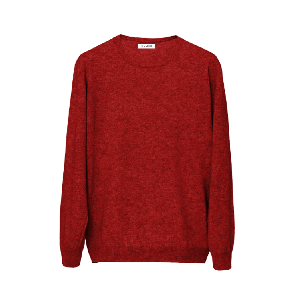 Men's Crew Neck Drop Shoulder Recycled Cashmere Sweater