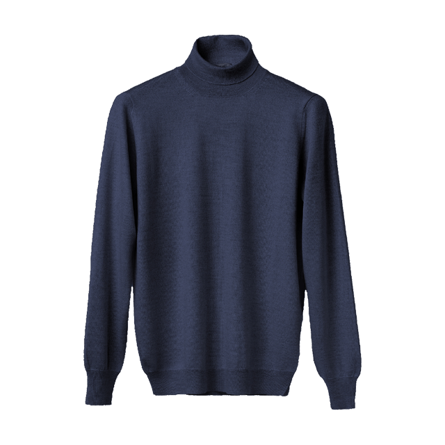 Men's Cashmere, Silk and Merino Wool Turtleneck
