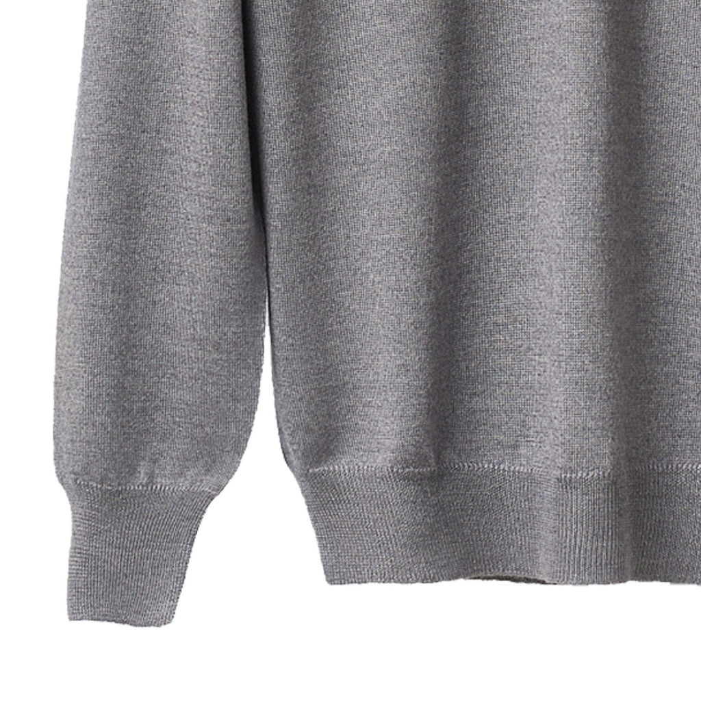Men's V-Neck Sweater in Cashmere, Silk, and Extrafine Merino Wool Blend