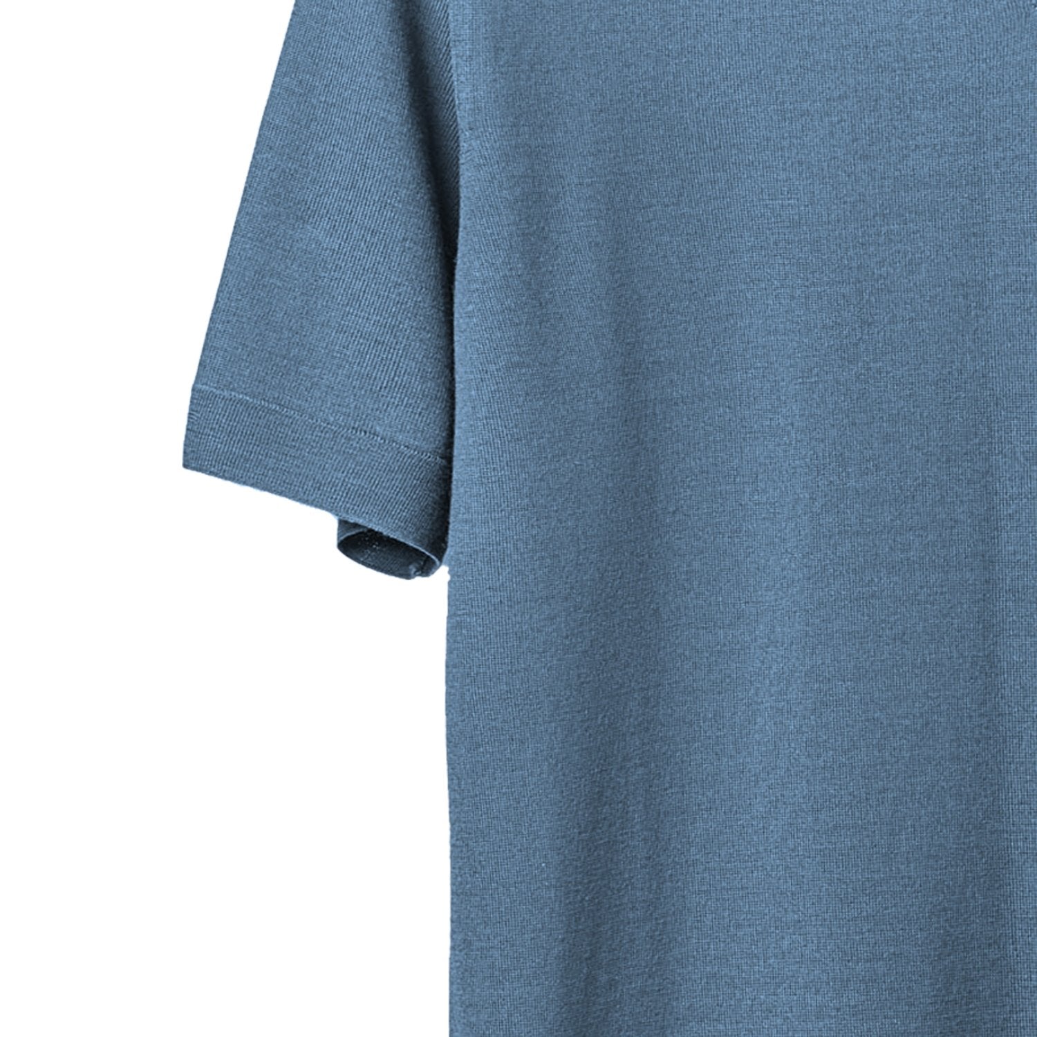 Men's Short-Sleeved Polo Shirt in Pure Extrafine Merino Wool